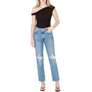 Agolde mia mid rise straight leg jeans